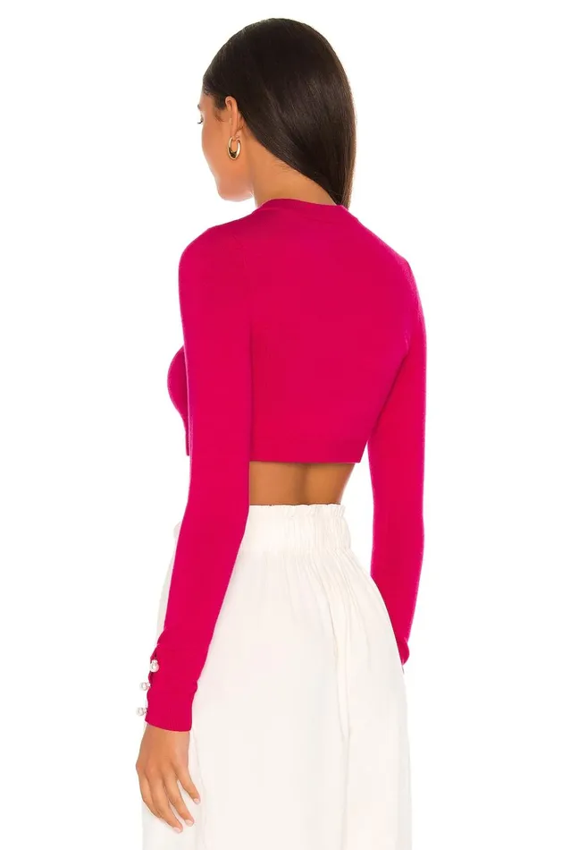 Lovers and Friends Sweaters and Knits Women Tara Micro Cardigan Hot Pink Lovers and Friends Sweaters and Knits Women Tara Micro Cardigan Hot Pink