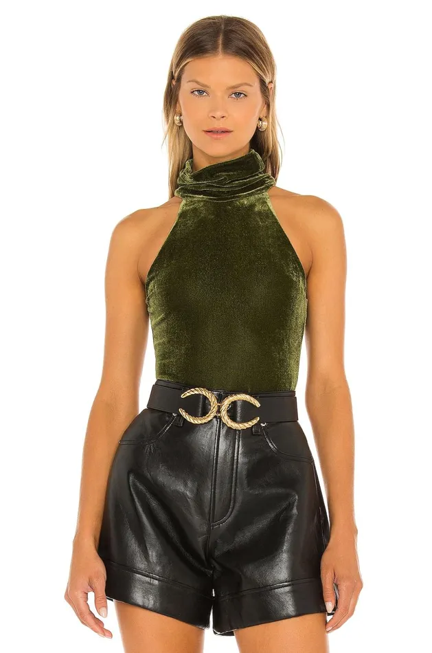 Lovers and Friends Tops Women Ellen Bodysuit Dark Green