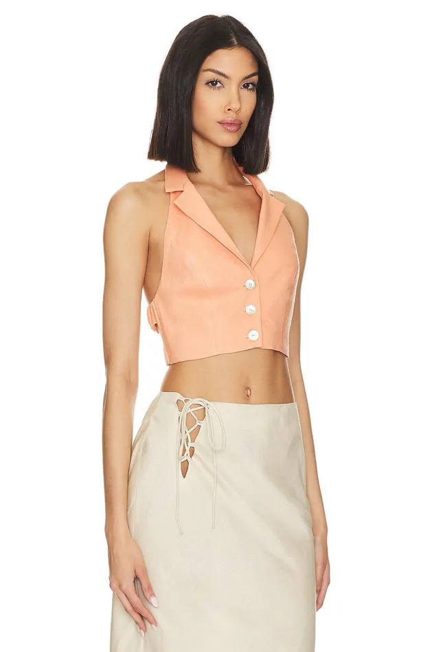 Lovers and Friends Tops Women Prudence Crop Top Coral Lovers and Friends Tops Women Prudence Crop Top Coral