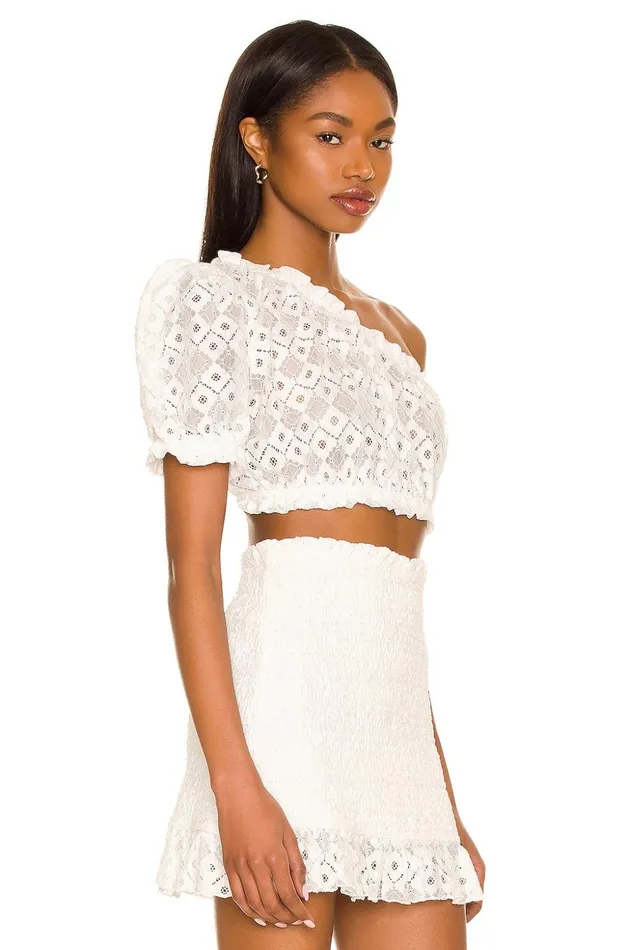 Lovers and Friends Tops Women Shoreline Top White Lovers and Friends Tops Women Shoreline Top White