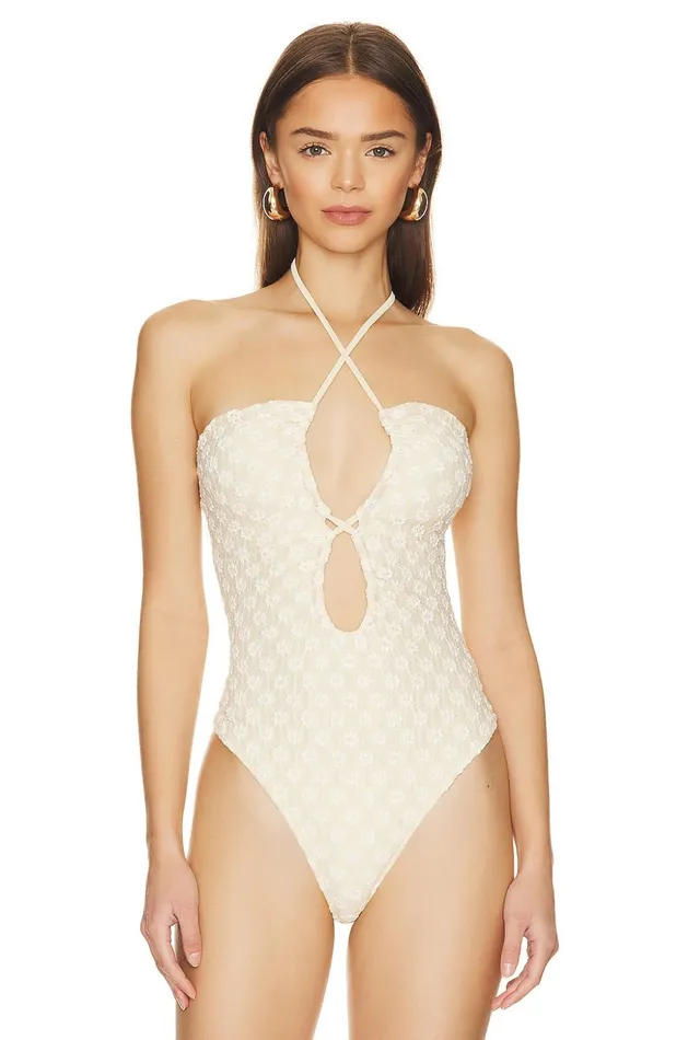 Lovers and Friends Tops Women Xenia Bodysuit Ivory Lovers and Friends Tops Women Xenia Bodysuit Ivory