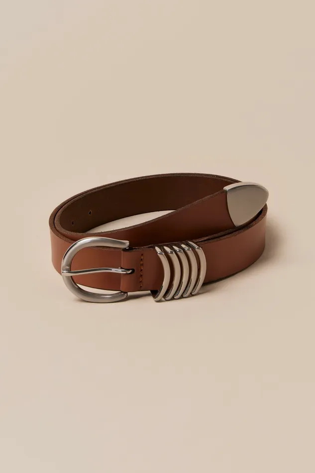 Lucky Brand Belts Women Multiple Silver Keeper Belt Dark Brown