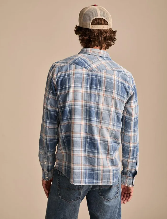 Lucky Brand ButtonDowns Men Indigo Western Shirt Light Indigo
