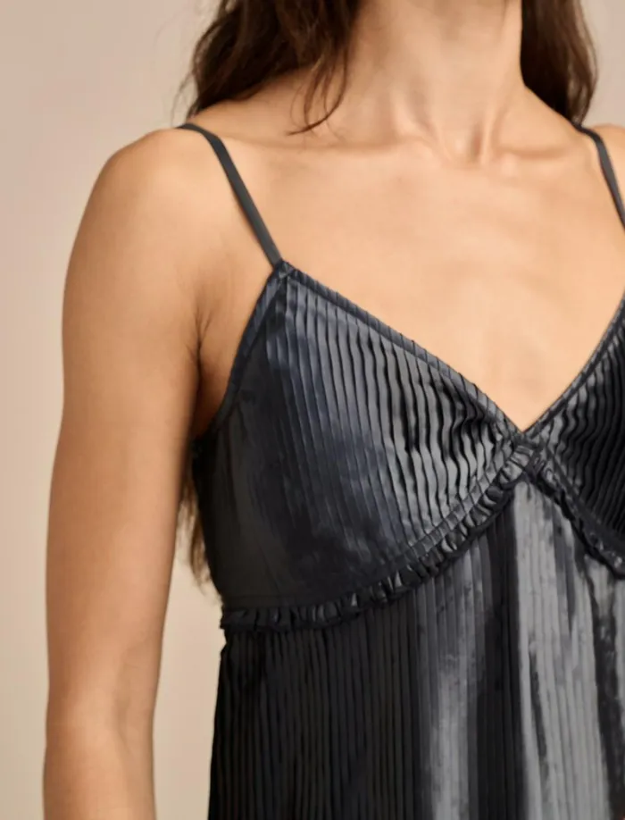 Lucky Brand Dresses Women Pleated Midi Dress Mood Indigo