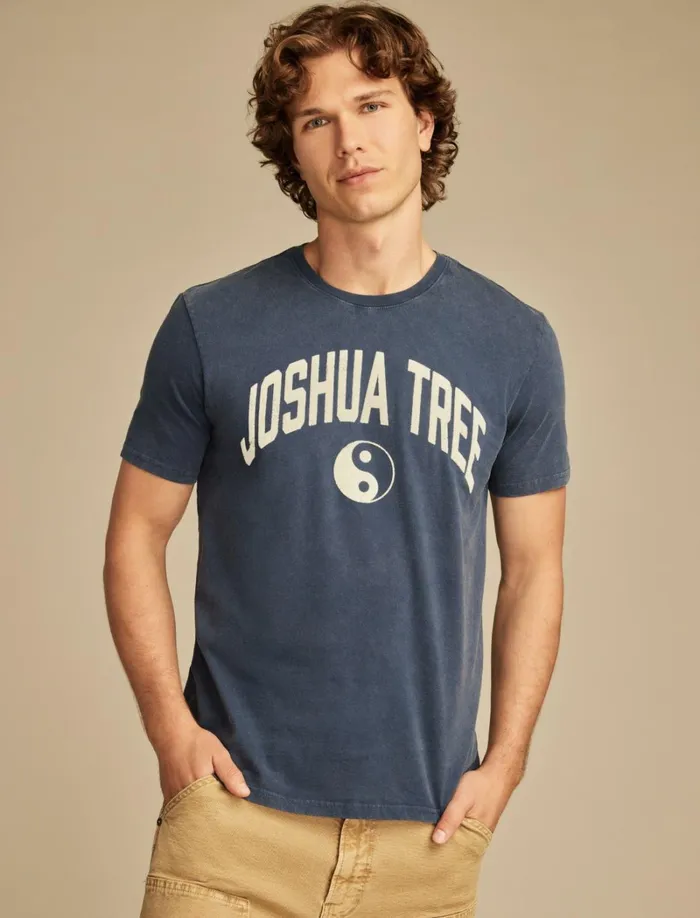 Lucky Brand Graphic Tees Men Joshua Tree Dress Blues