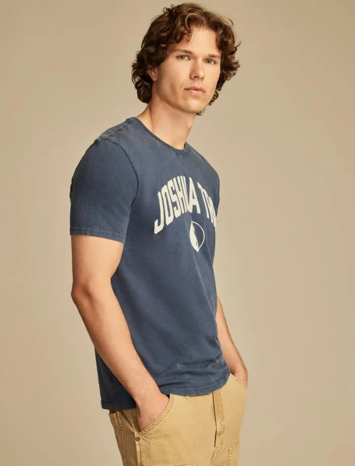 Lucky Brand Graphic Tees Men Joshua Tree Dress Blues