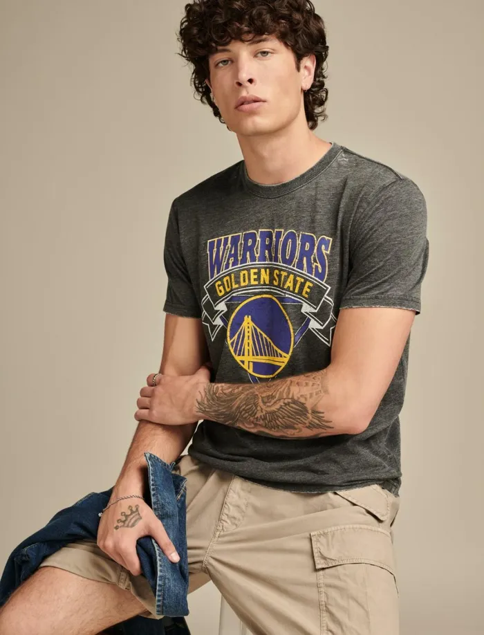 Lucky Brand Graphic Tees Men Warriors Graphic Tee 001 Black