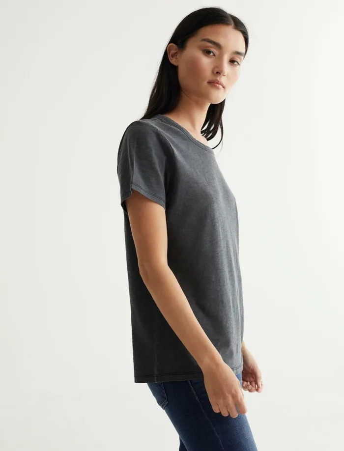 Lucky Brand Graphic Tees Women Classic Crew Jet Black