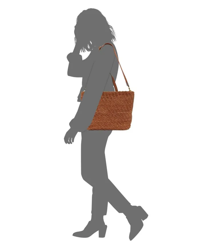 Lucky Brand Handbags Women Dawn Woven Tote Dark Brown