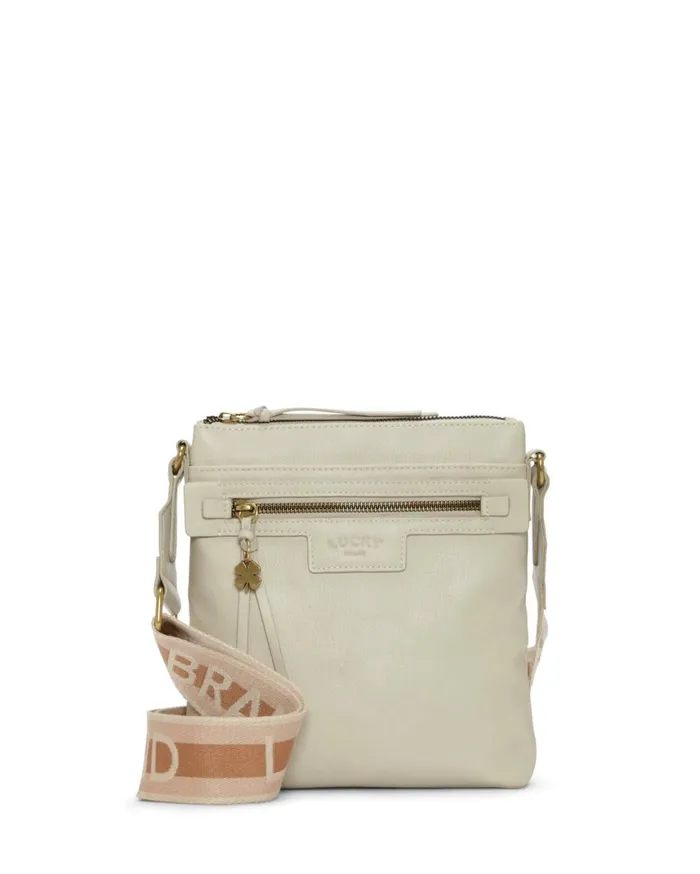 Lucky Brand Handbags Women Lani Vegan Leather Crossbody 1354 Vanilla