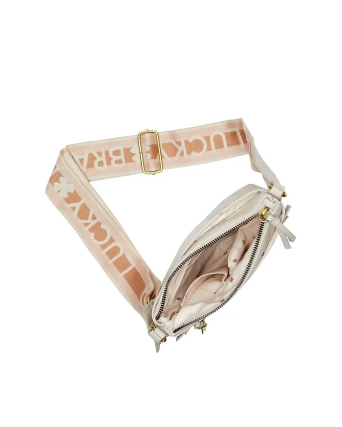 Lucky Brand Handbags Women Lani Vegan Leather Crossbody 1354 Vanilla