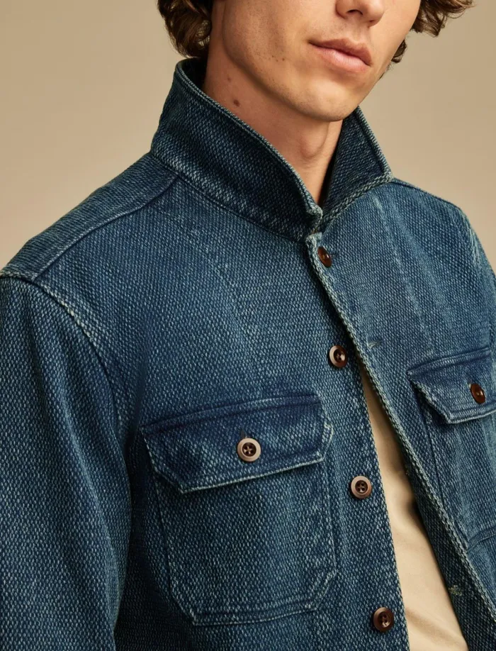 Lucky Brand Jackets and Outerwear Men Indigo Basket Weave Jacket Indigo