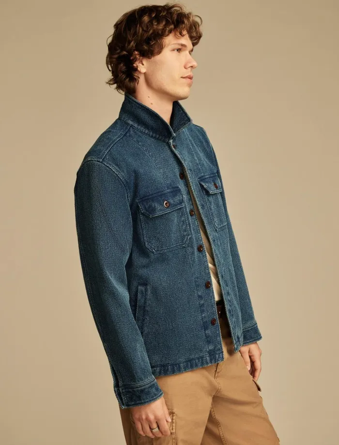Lucky Brand Jackets and Outerwear Men Indigo Basket Weave Jacket Indigo