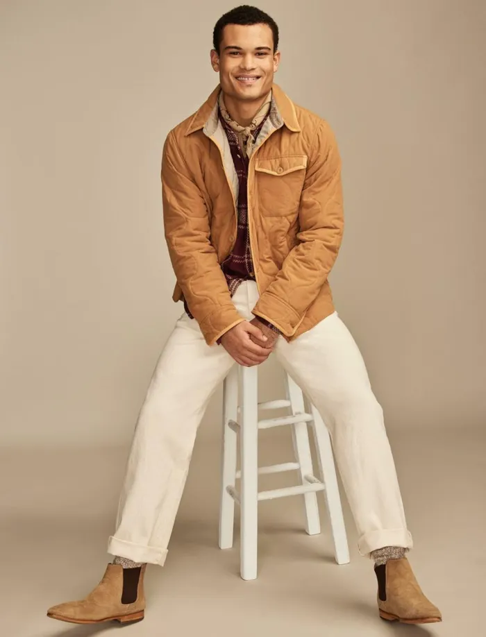 Lucky Brand Jackets and Outerwear Men Quilted Shirt Jacket Dijon