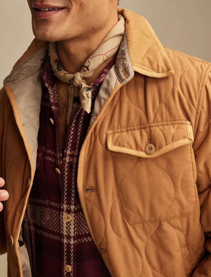 Lucky Brand Jackets and Outerwear Men Quilted Shirt Jacket Dijon