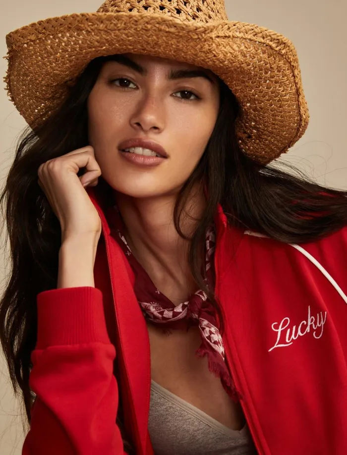 Lucky Brand Jackets and Outerwear Women Raglan Track Jacket True Red