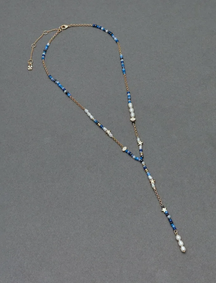 Lucky Brand Jewelry Women Bead Celestial Y Necklace Gold