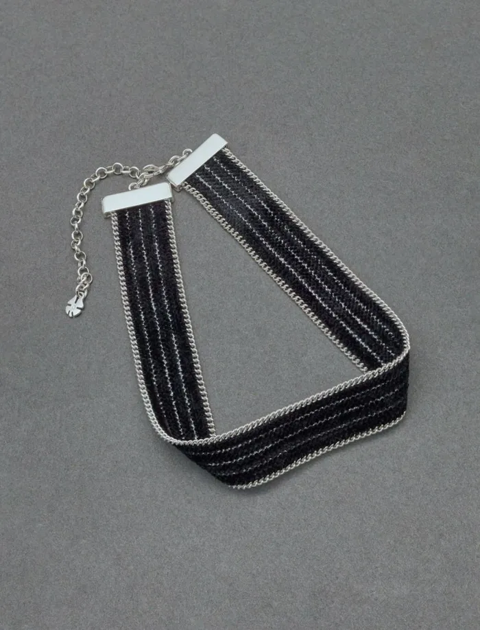 Lucky Brand Jewelry Women Chain Trim Choker Silver