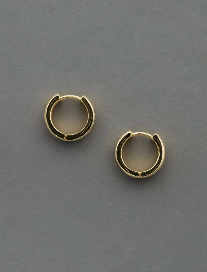Lucky Brand Jewelry Women Flower Hinge Hoop Gold
