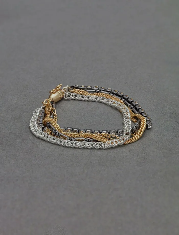 Lucky Brand Jewelry Women Sparkle Layer Bracelet Two Tone