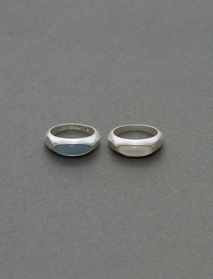 Lucky Brand Jewelry Women Stone Ring Set Silver