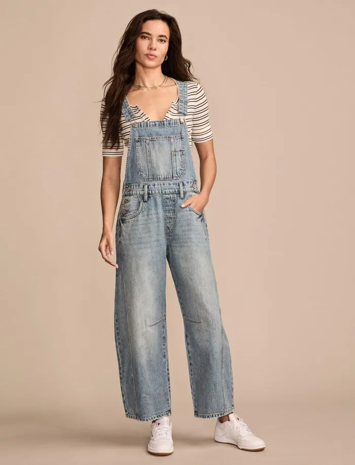 Lucky Brand Jumpsuits and Overalls Women Barrel Leg Overall Make The Move Wash