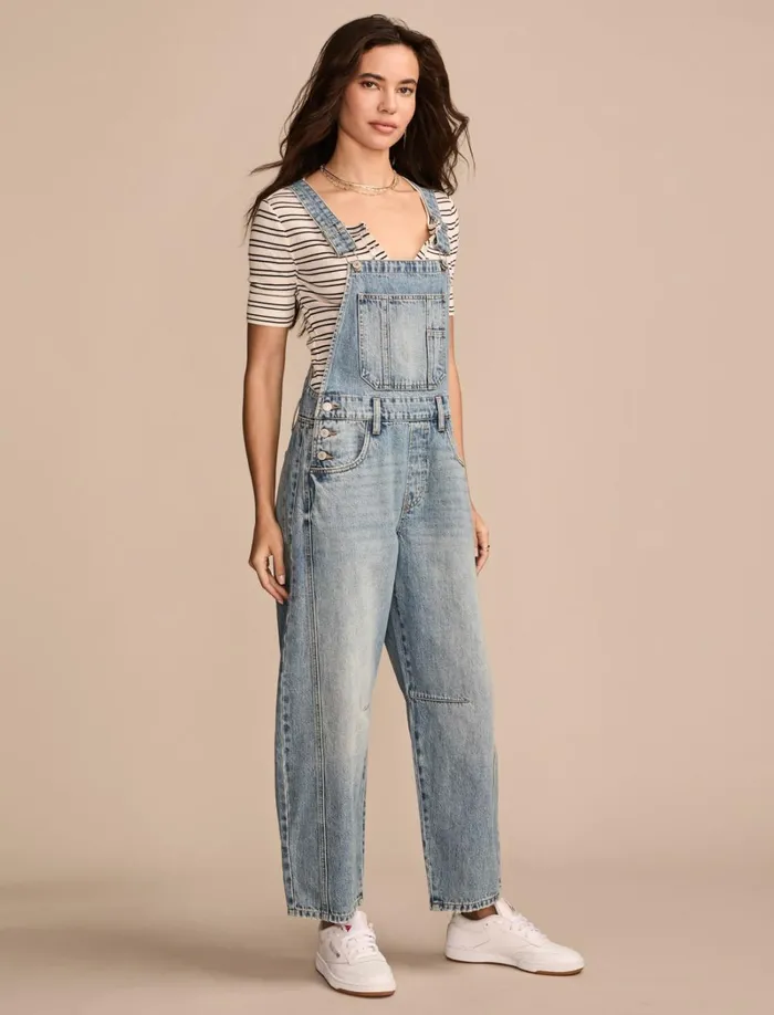 Lucky Brand Jumpsuits and Overalls Women Barrel Leg Overall Make The Move Wash