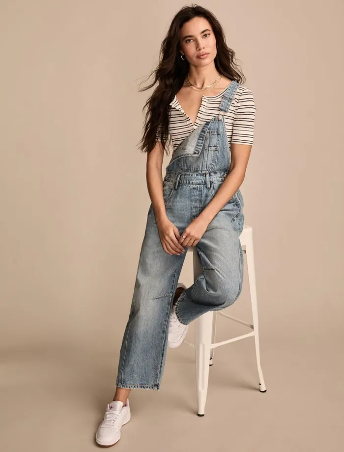 Lucky Brand Jumpsuits and Overalls Women Barrel Leg Overall Make The Move Wash