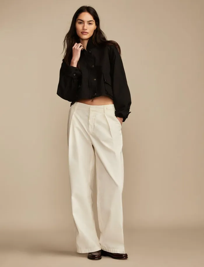 Lucky Brand Pants Women Wide Leg Pleated Trouser Tofu