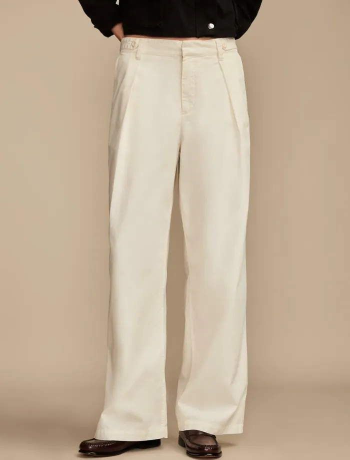 Lucky Brand Pants Women Wide Leg Pleated Trouser Tofu