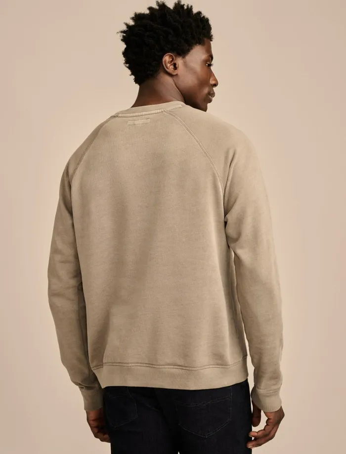 Lucky Brand Shirts and Tops Men Fleece Logo Raglan Crew Vetiver