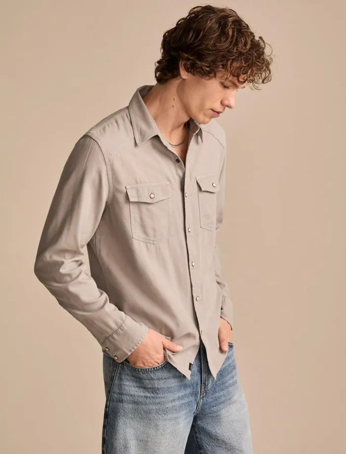 Lucky Brand Shirts and Tops Men Ls Washed Wkwr Western Wet Weather