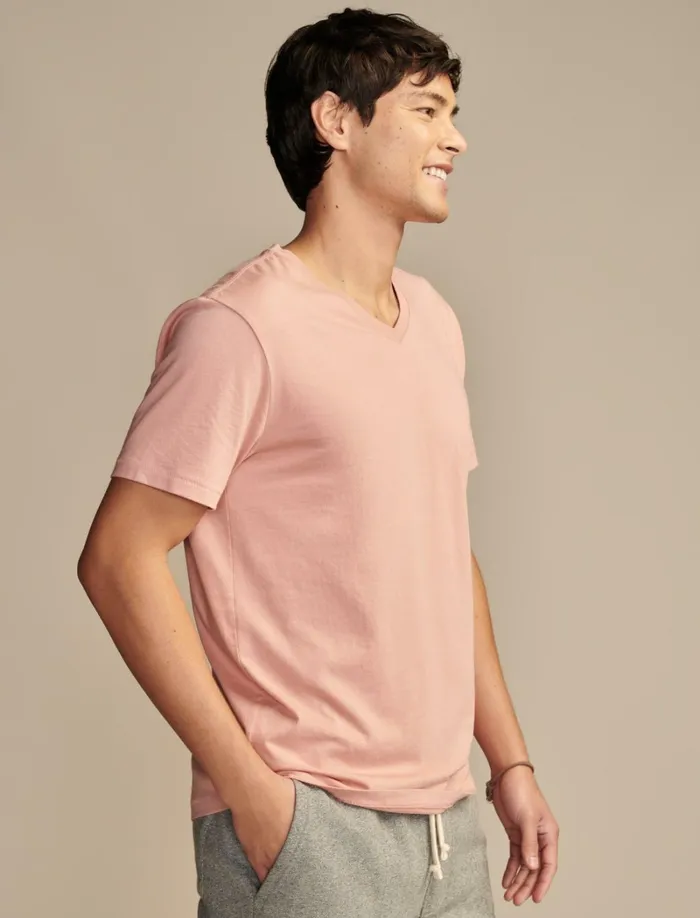 Lucky Brand Shirts and Tops Men Supima Short Sleeve V Neck Cameo Brown