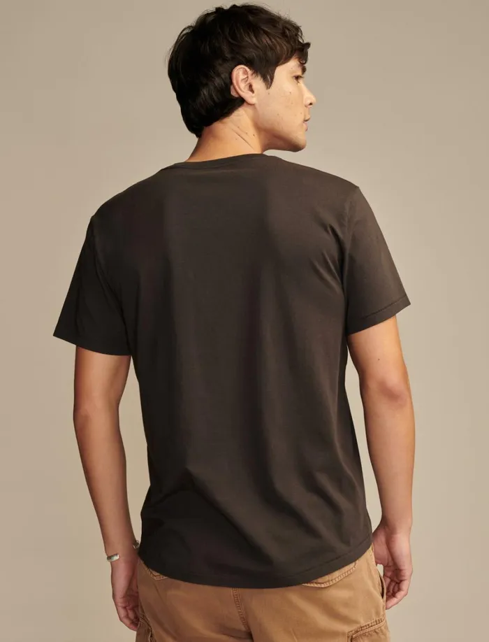 Lucky Brand Shirts and Tops Men Supima Short Sleeve V Neck Jet Black