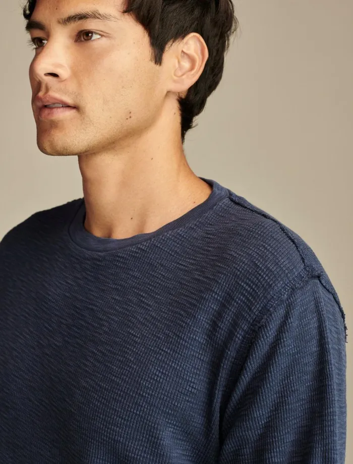 Lucky Brand Shirts and Tops Men Thermal Crew Black Iris