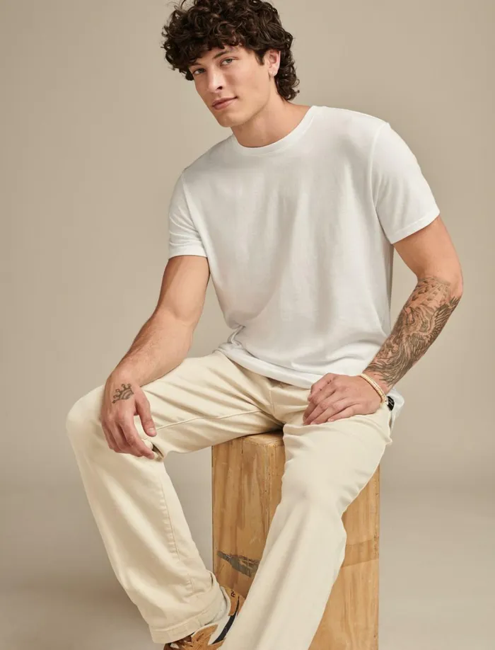 Lucky Brand Shirts and Tops Men Venice Burnout Crew Neck Tee Bright White