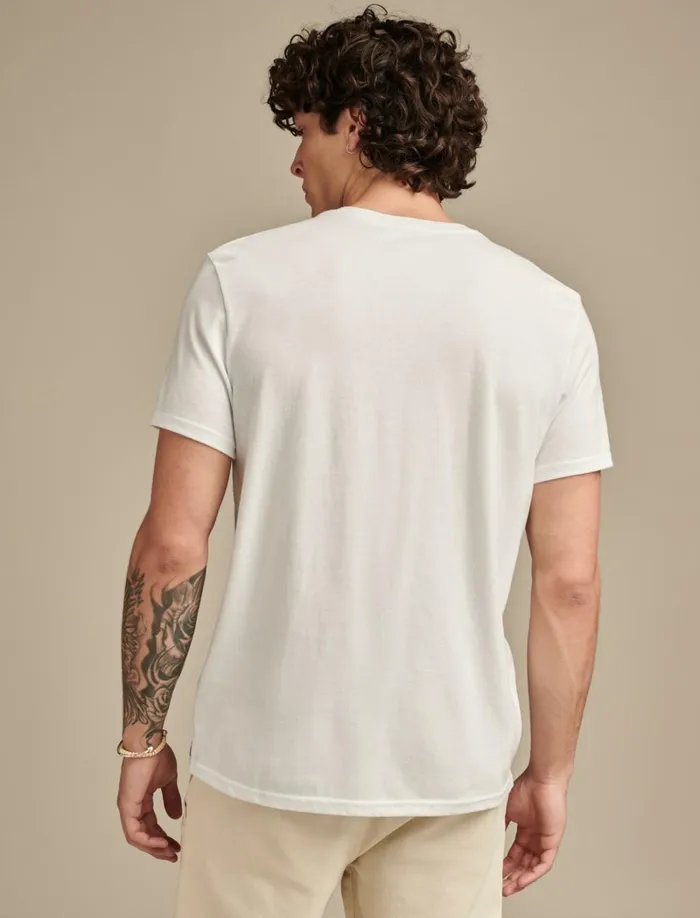 Lucky Brand Shirts and Tops Men Venice Burnout Crew Neck Tee Bright White