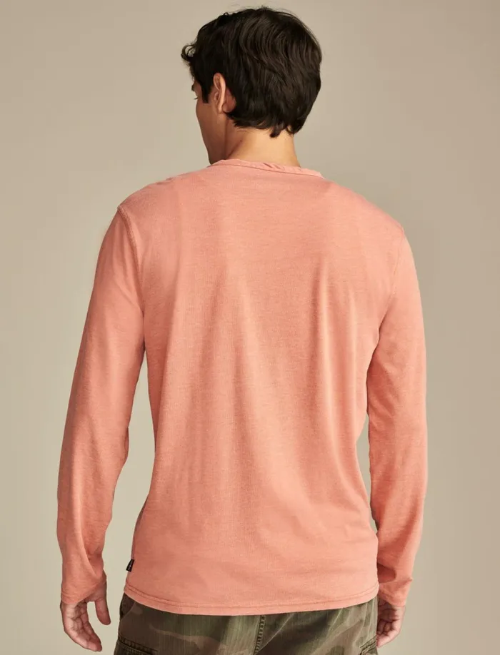 Lucky Brand Shirts and Tops Men Venice Burnout Long Sleeve Autum Glaze