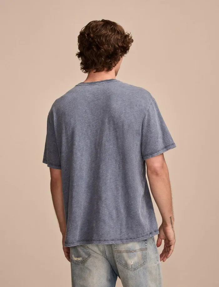 Lucky Brand Shirts and Tops Men Venice Burnout Slub Ringer Crew 458 Blue
