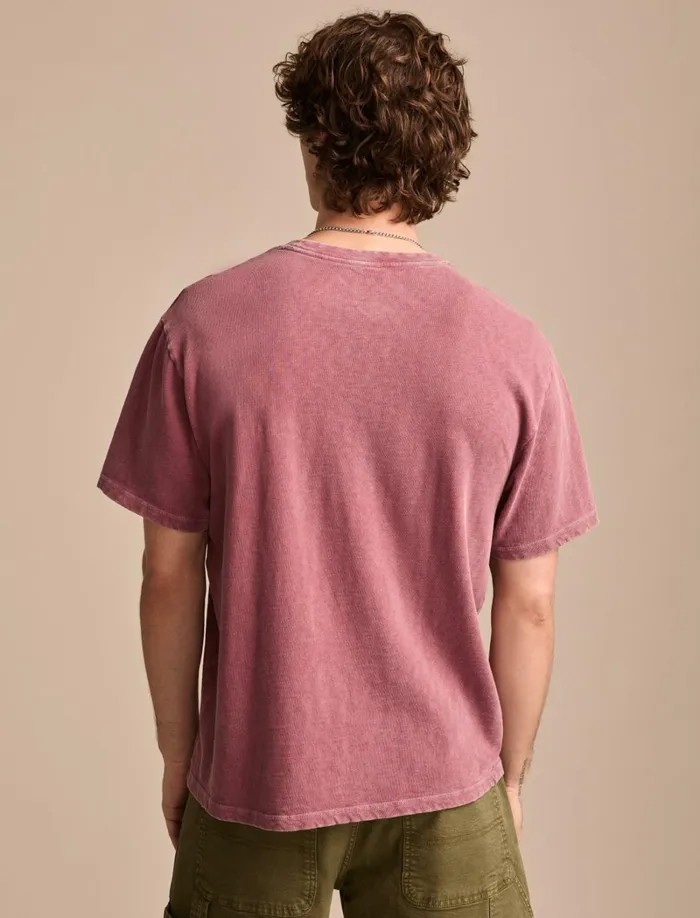 Lucky Brand Shirts and Tops Men Weekend Jersey Relaxed Crew Dry Rose