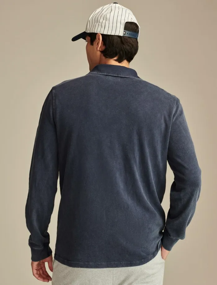 Lucky Brand Shirts and Tops Men Weekend Slub Jersey Quarter Zip Black Iris