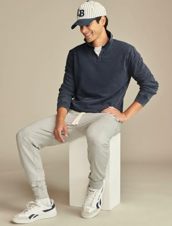 Lucky Brand Shirts and Tops Men Weekend Slub Jersey Quarter Zip Black Iris