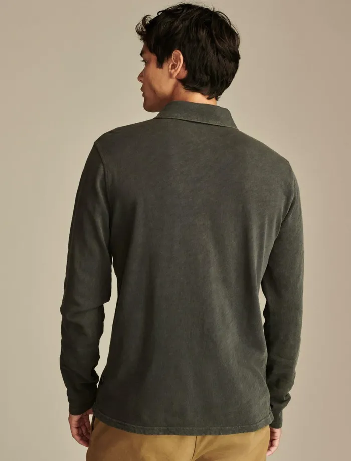 Lucky Brand Shirts and Tops Men Weekend Slub Polo Jet Black