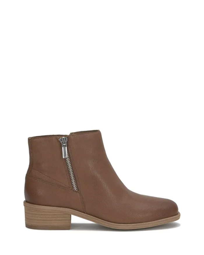 Lucky Brand Shoes Women Baelee Stacked Heel Bootie Light Brown