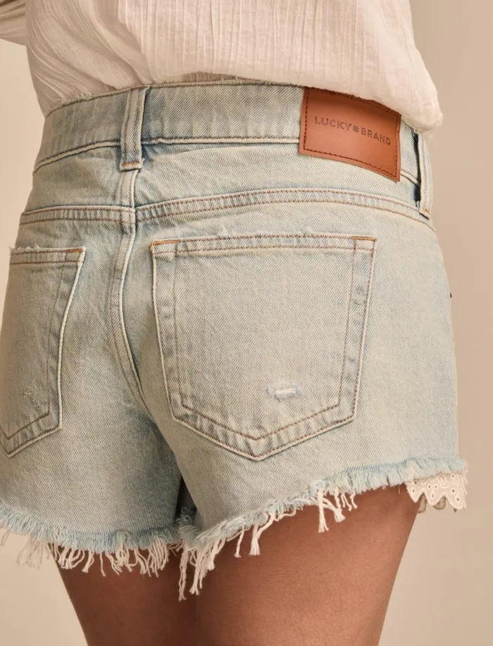 Lucky Brand Shorts Women Low Rise Festival Short Hippie Wash