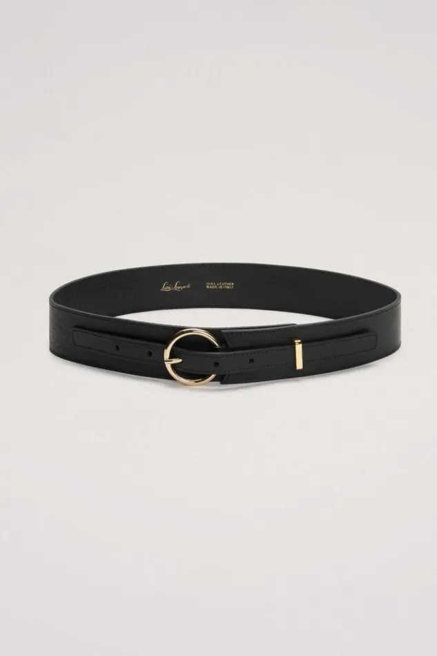 Luisa Spagnoli Belts Decina 8211 Leather Belt Blackgold 8211 Women