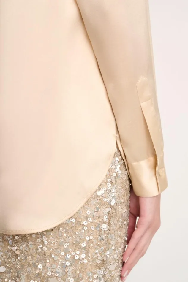 Luisa Spagnoli Blouses And Shirts Levriero 8211 Silk Shirt Champagne 8211 Women Luisa Spagnoli Blouses And Shirts Levriero 8211 Silk Shirt Champagne 8211 Women