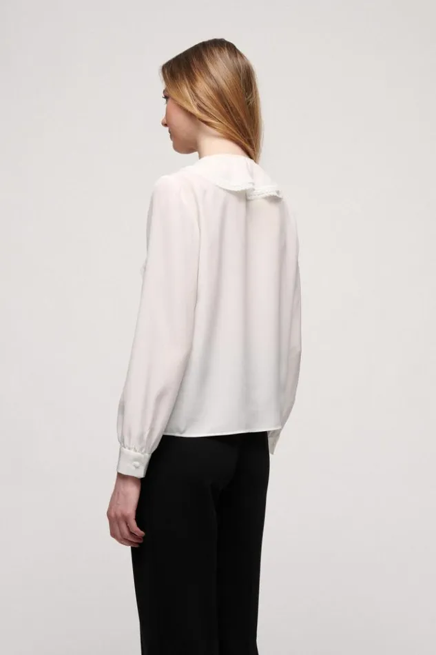 Luisa Spagnoli Blouses And Shirts Libertas 8211 Silk Shirt Cream 8211 Women Luisa Spagnoli Blouses And Shirts Libertas 8211 Silk Shirt Cream 8211 Women