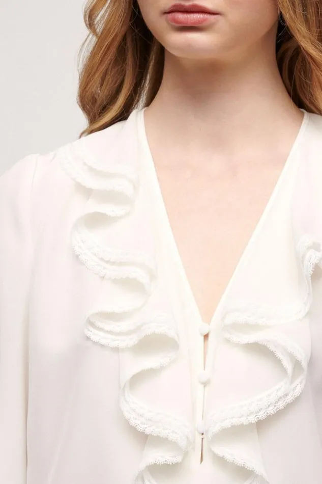 Luisa Spagnoli Blouses And Shirts Libertas 8211 Silk Shirt Cream 8211 Women Luisa Spagnoli Blouses And Shirts Libertas 8211 Silk Shirt Cream 8211 Women