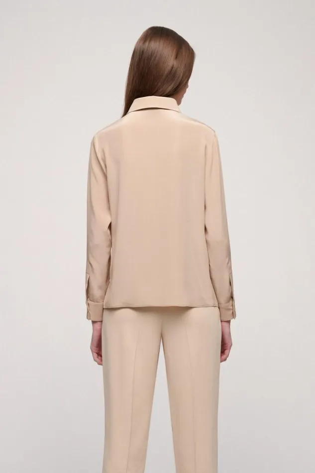 Luisa Spagnoli Blouses And Shirts Limonaia 8211 Silk Shirt Beige 8211 Women Luisa Spagnoli Blouses And Shirts Limonaia 8211 Silk Shirt Beige 8211 Women